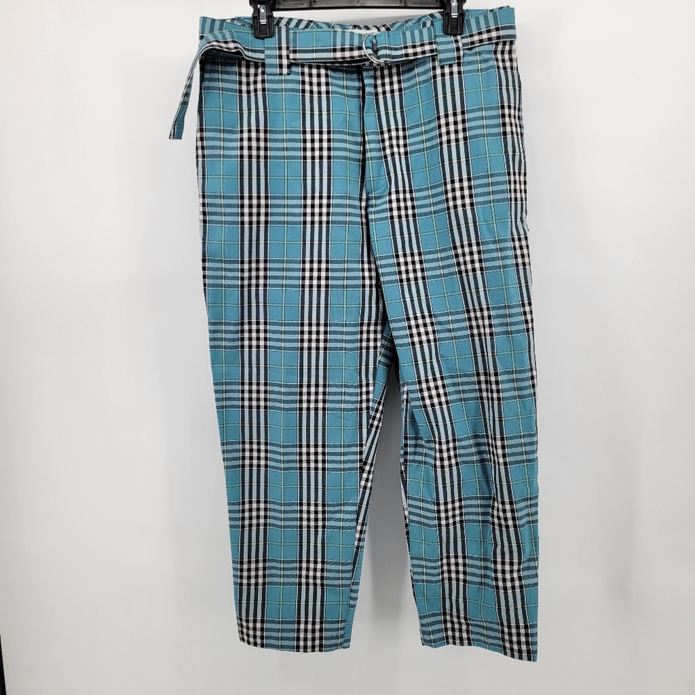 Urban Outfitters plaid straight leg trousers 32